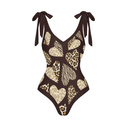Casual Printed One Piece Swimsuit And Cover Up 2305105705