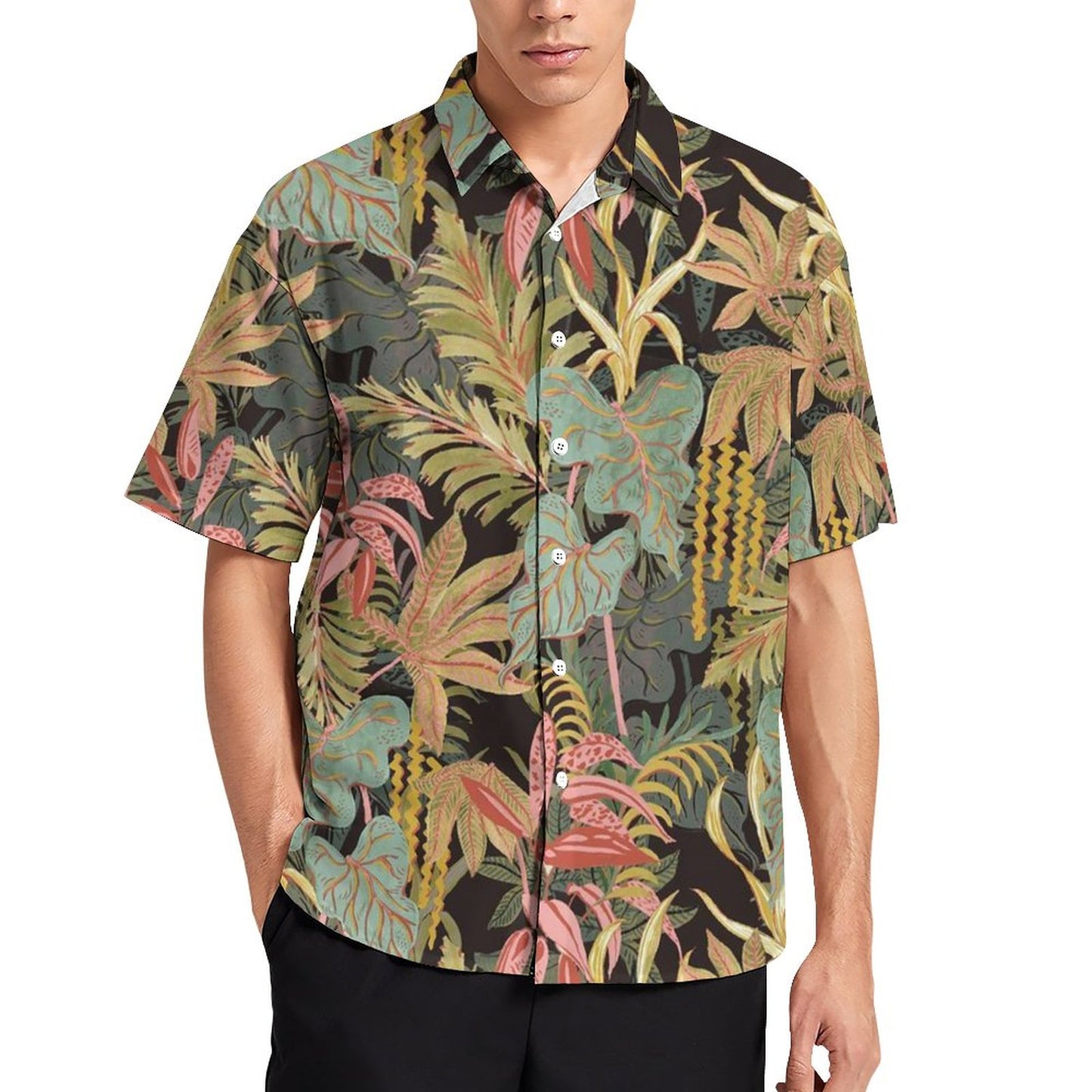 Men's Hawaiian Print Resort Shirt 2305101465