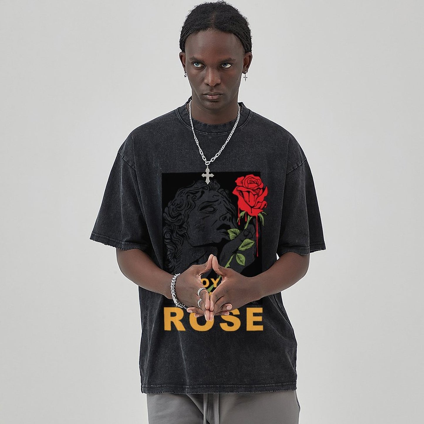 Unisex Vintage Solid Wash T-Shirts 2305102851