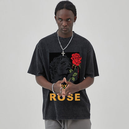 Unisex Vintage Solid Wash T-Shirts 2305102851