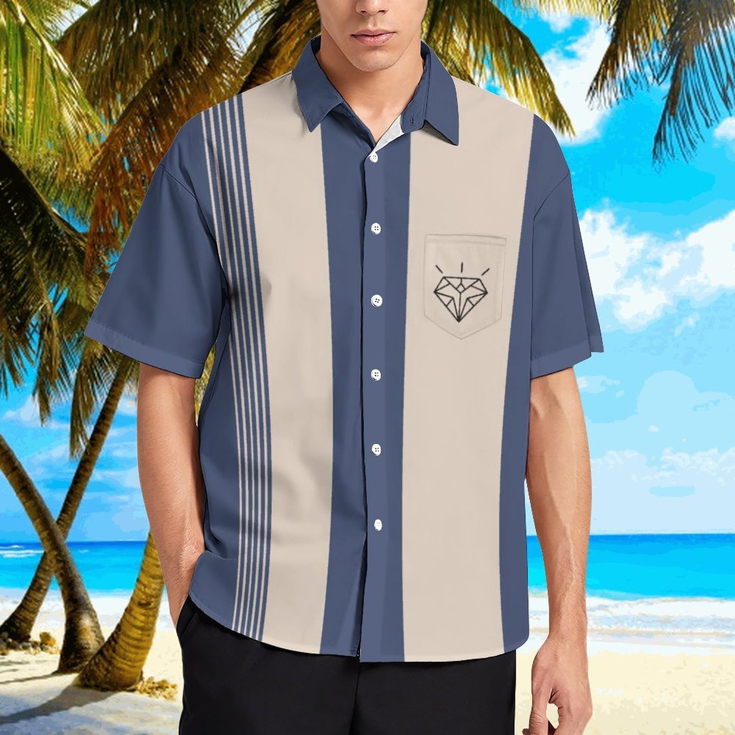 Men's Hawaiian Print Resort Shirt 2304104811