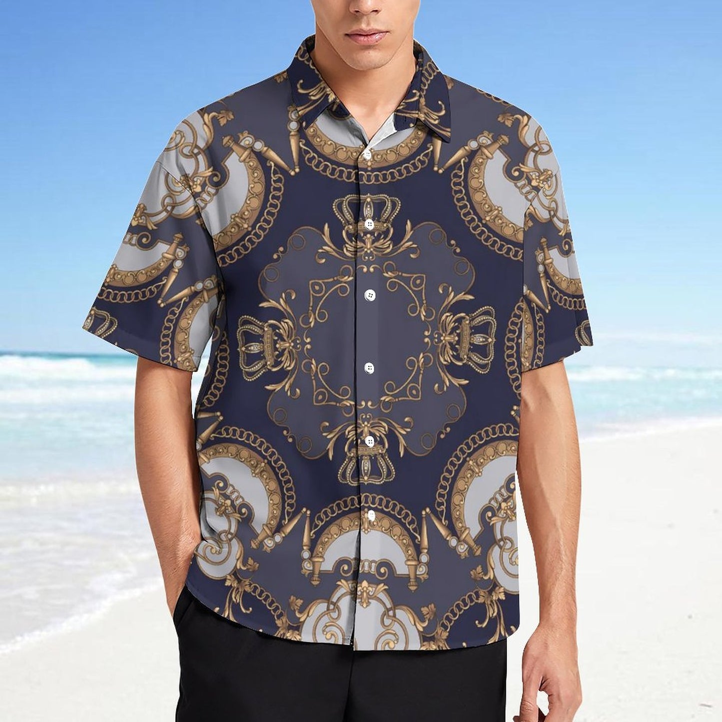 Men's Fashion Casual Printed Short Sleeve Shirts 2306100958