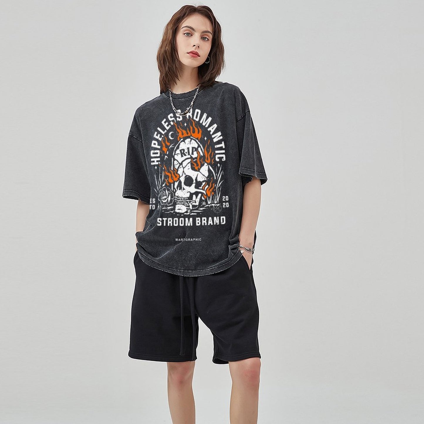 Unisex Vintage Solid Wash T-Shirts 2305101602