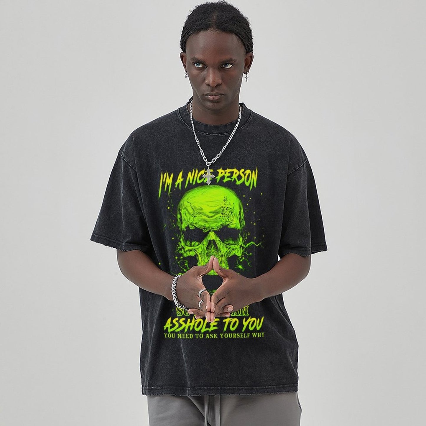 Unisex Vintage Solid Wash T-Shirts 2305104083