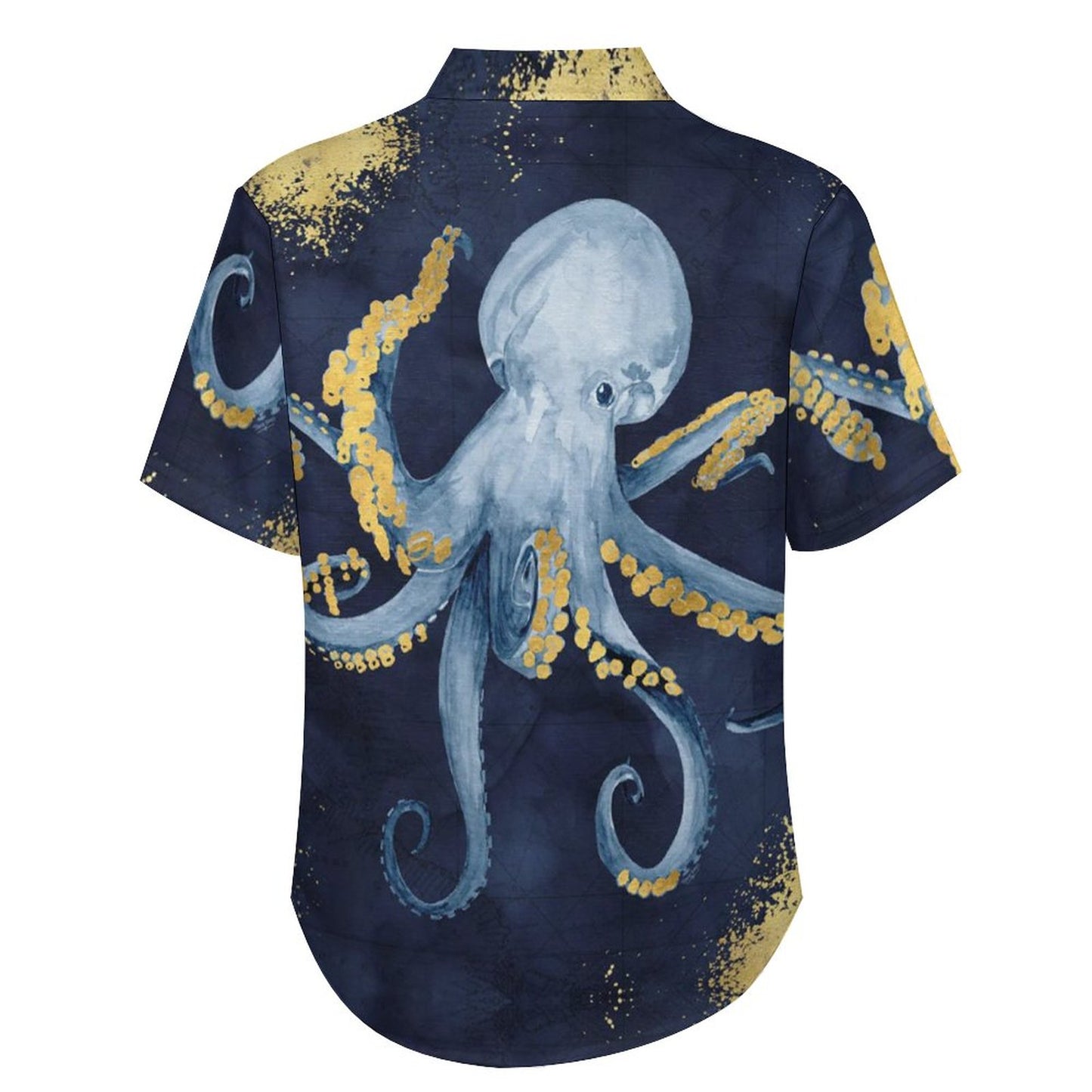 Men's Octopus Painted Print Vacation Hawaiian Shirt 2305106280