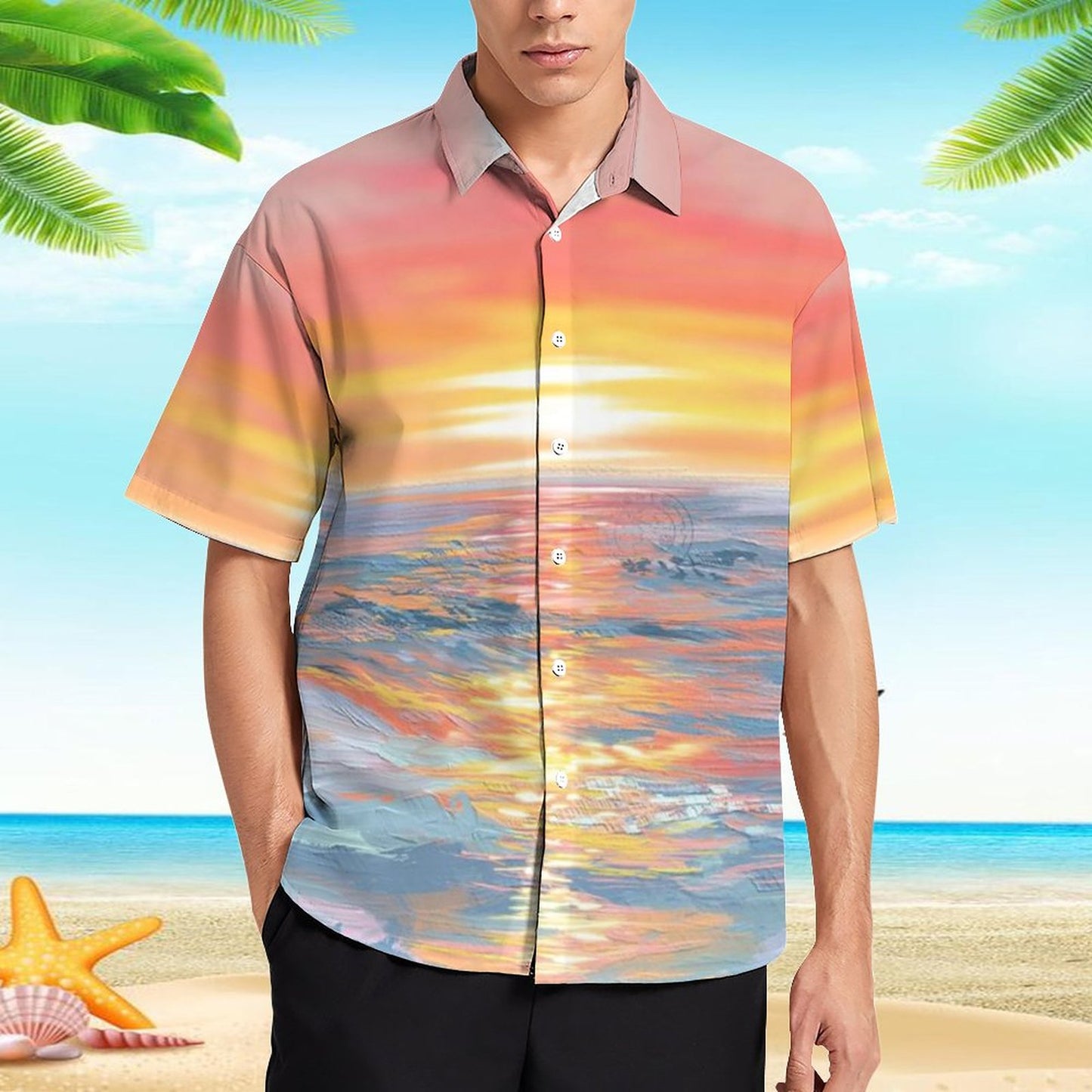 Men's Hawaiian Print Resort Shirt 2304109873