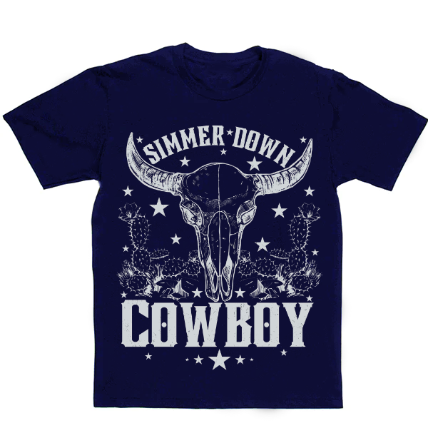 Cowboy Men's Casual Printed T-Shirt
