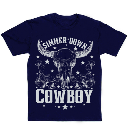 Cowboy Men's Casual Printed T-Shirt