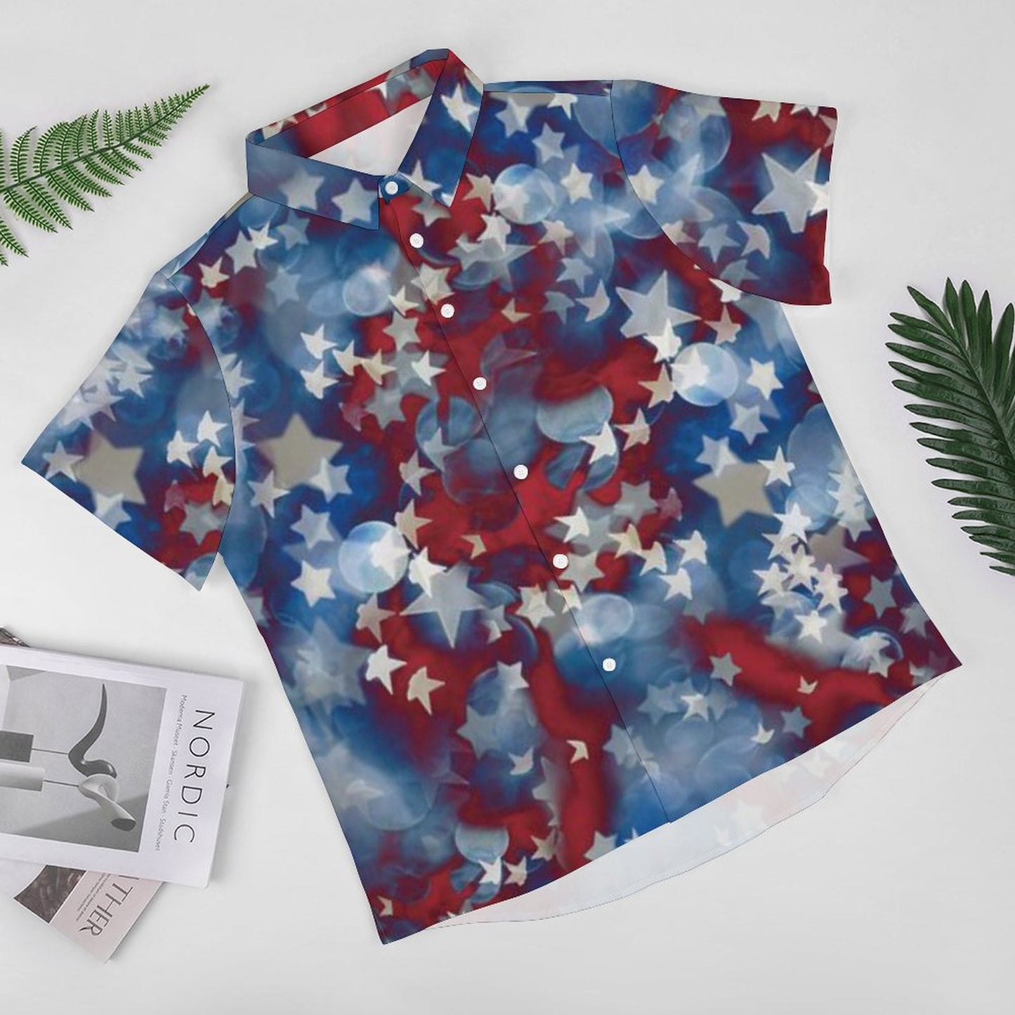 Men's Hawaiian Print Resort Shirt 2305101458