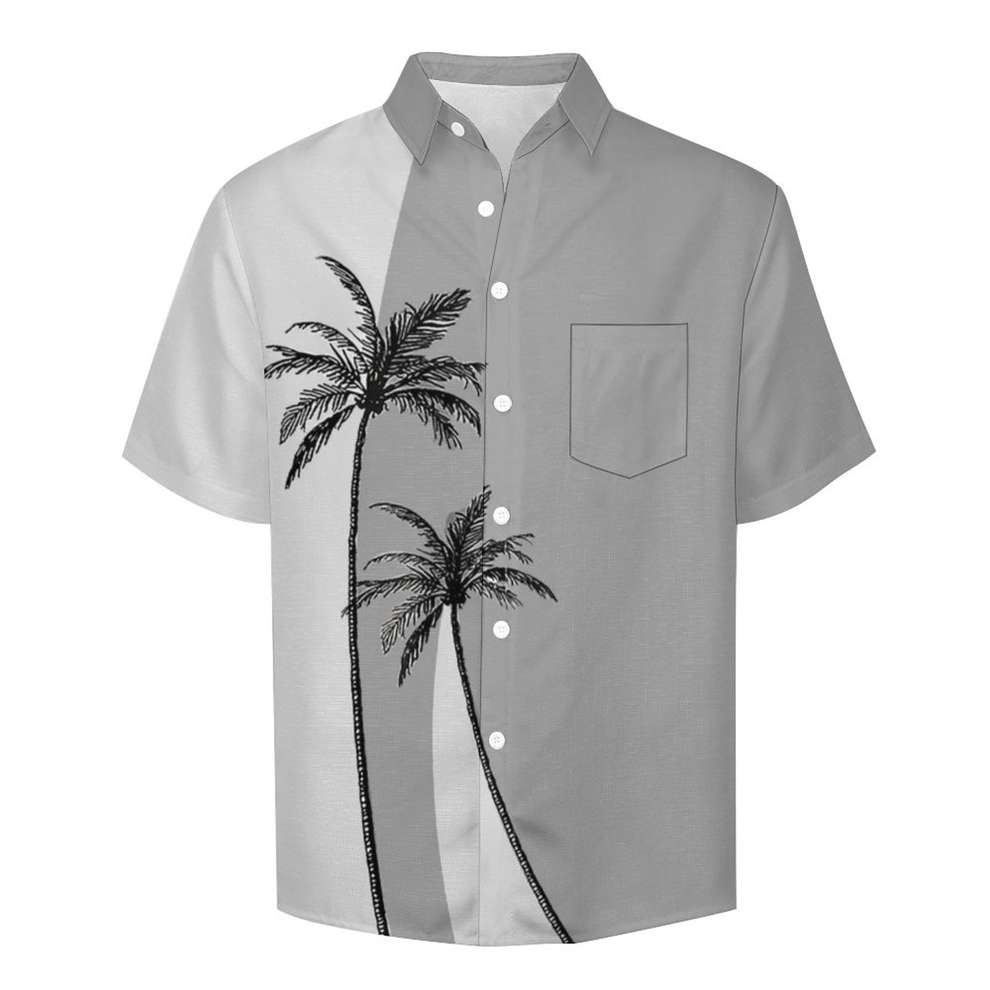 Coco Geometric Print Hawaiian Men's Casual Shirt