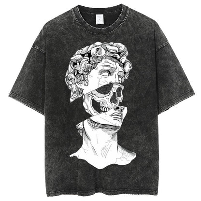 Unisex Vintage Solid Wash T-Shirts 2305101594