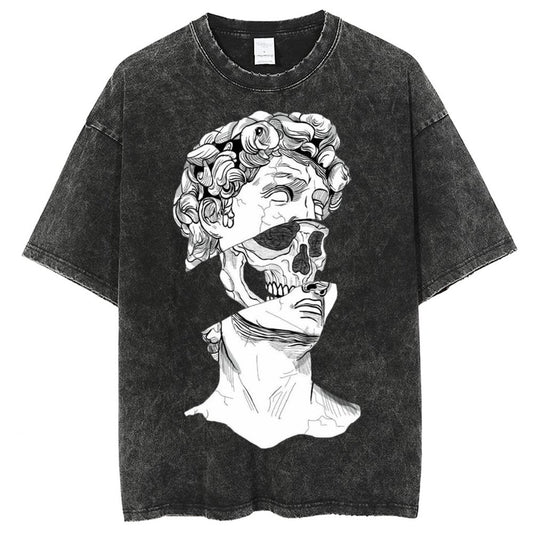 Unisex Vintage Solid Wash T-Shirts 2305101594