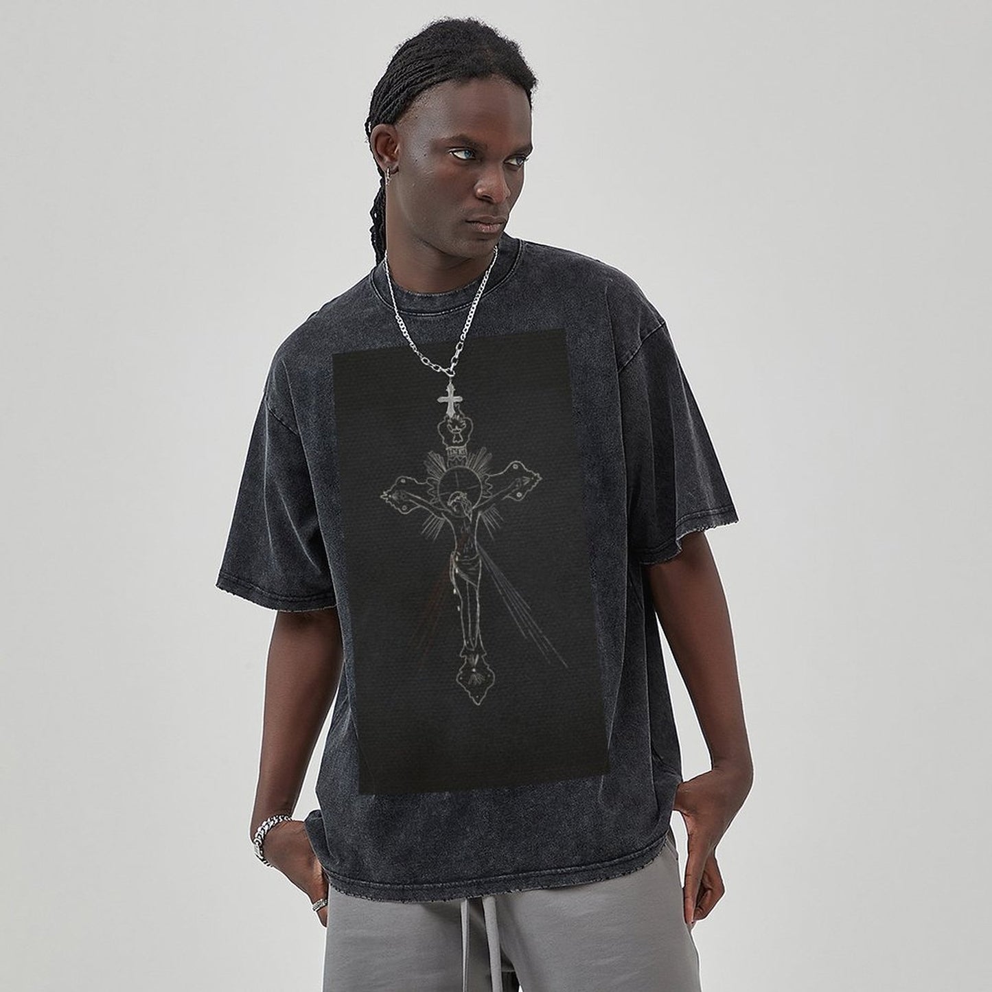 Unisex Vintage Solid Wash T-Shirts 2305103960