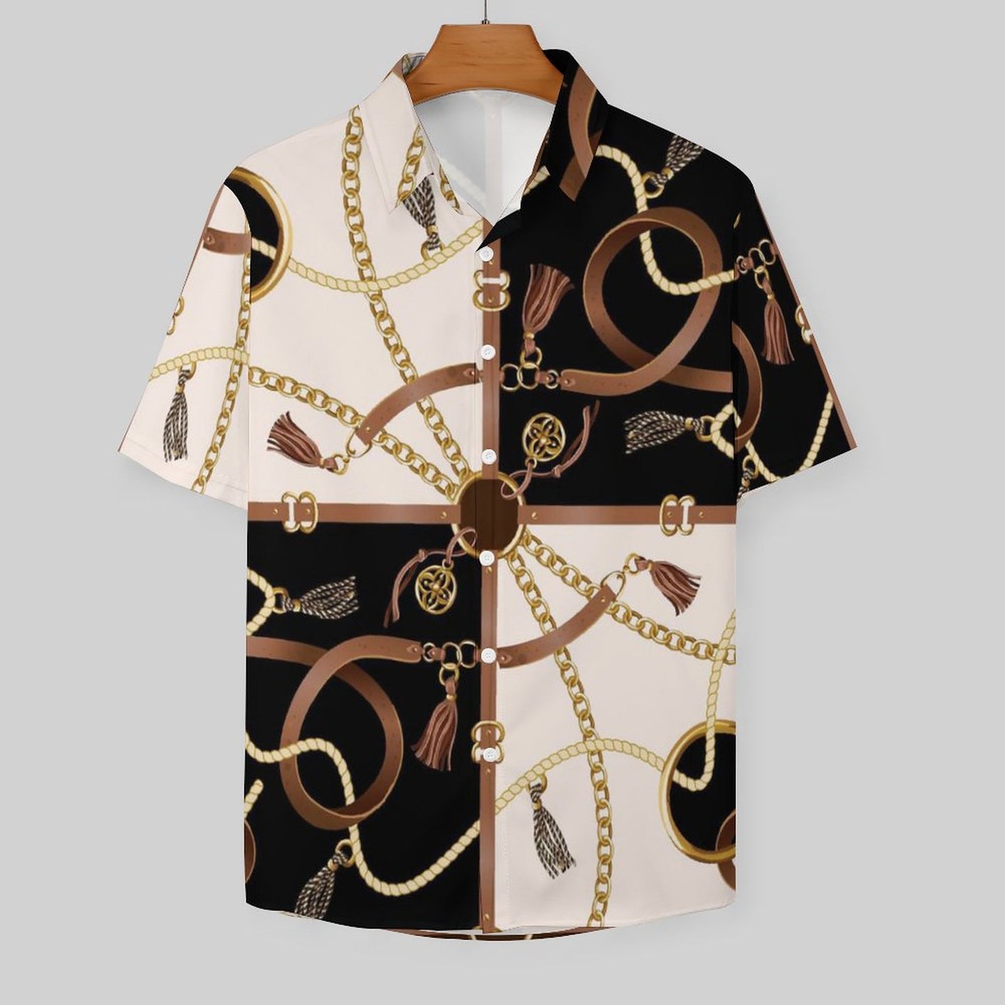 Men's Fashion Casual Printed Short Sleeve Shirts 2306101119