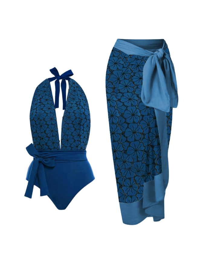 Petal Tie Fashion One Piece Swimsuit