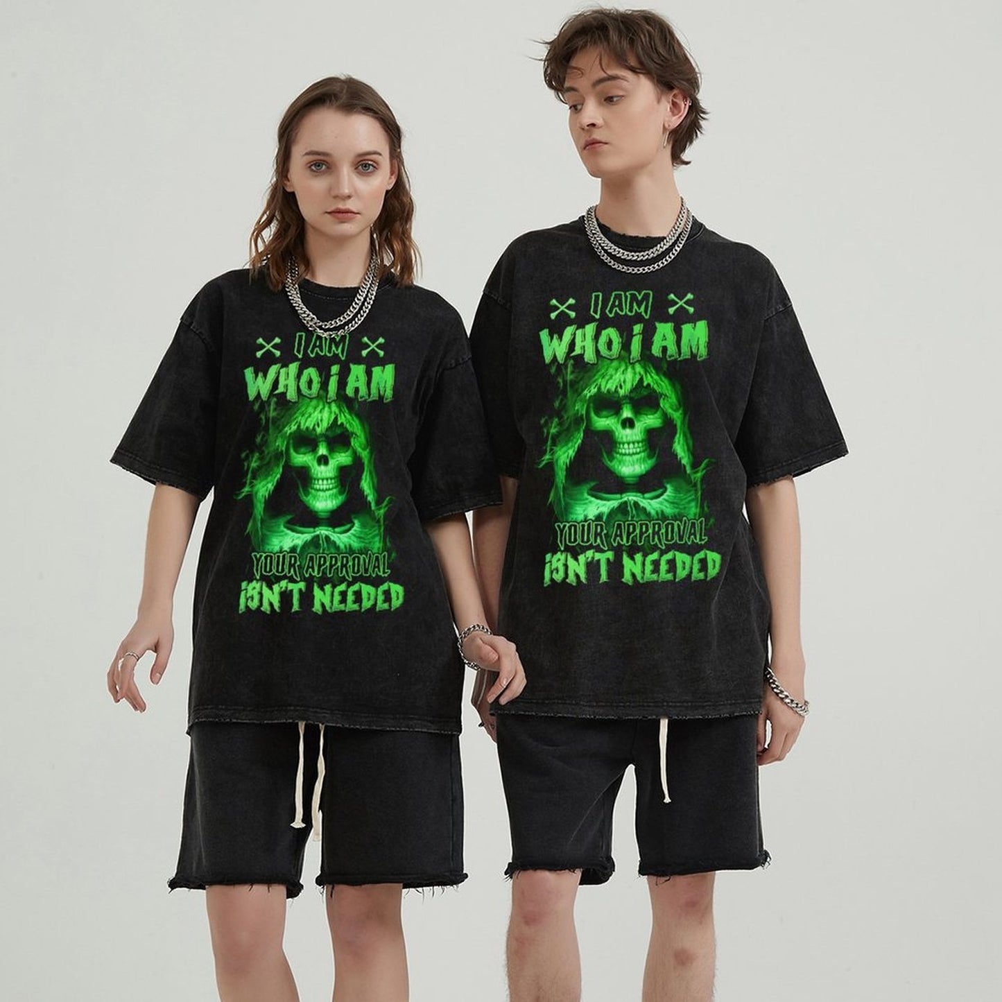 Unisex Vintage Solid Wash T-Shirts 2305104070