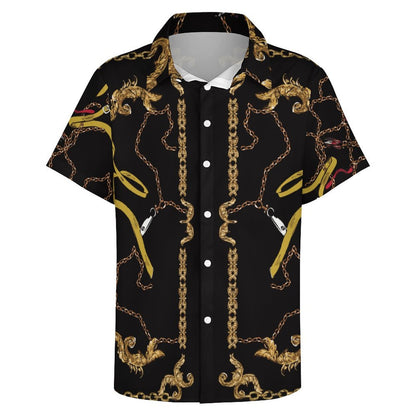 Men's Fashion Casual Printed Short Sleeve Shirts 2306101107