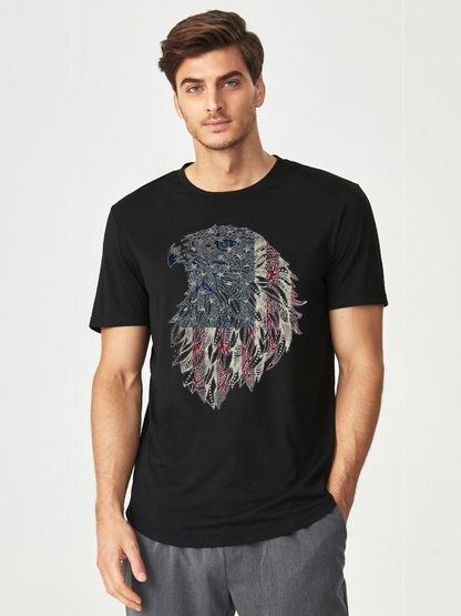 Unisex Round Neck Casual Printed Short Sleeve T-Shirt