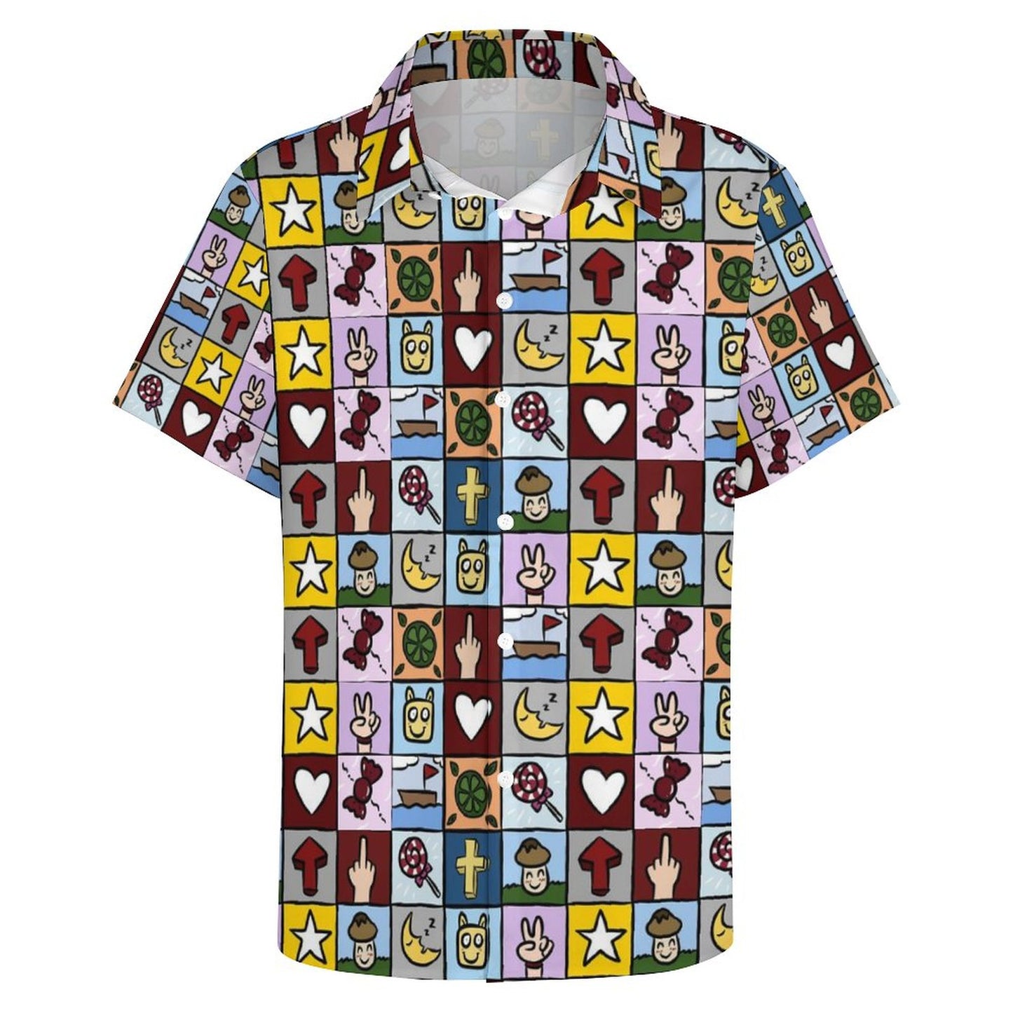 Men's Fashion Casual Printed Short Sleeve Shirts 2306105163