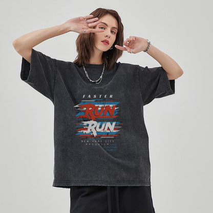 Unisex Vintage Solid Wash T-Shirts 2305102651
