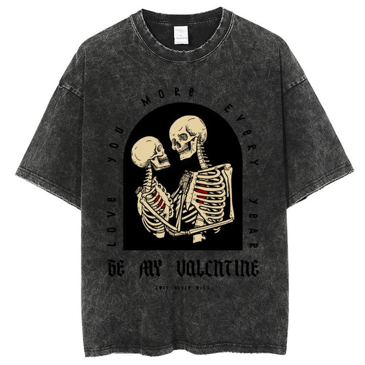Unisex Vintage Solid Wash T-Shirts 2305102637