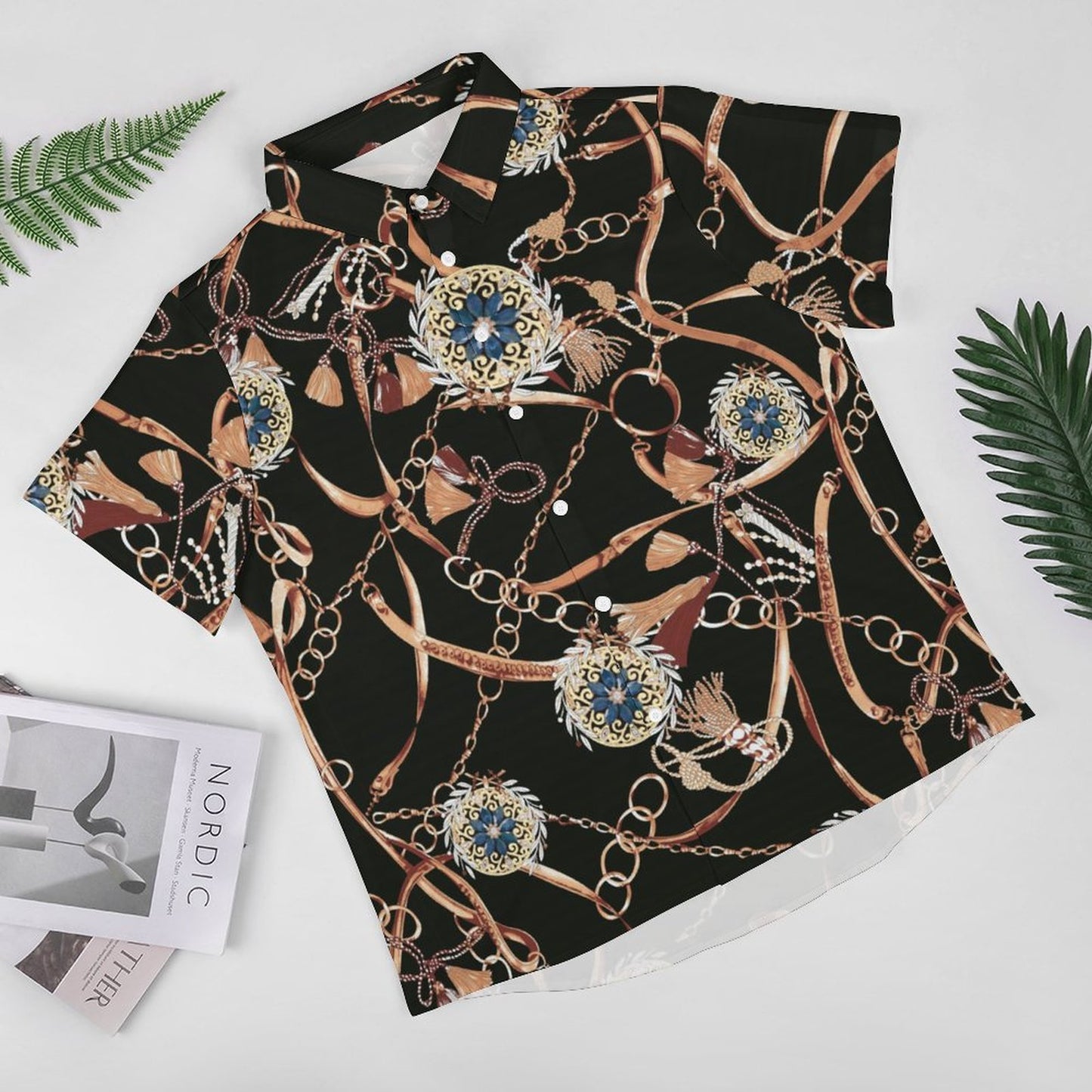Men's Fashion Casual Printed Short Sleeve Shirts 2306100015