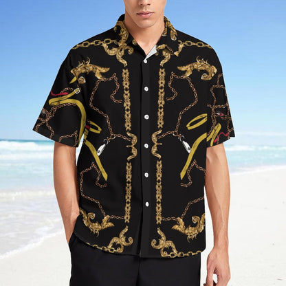 Men's Fashion Casual Printed Short Sleeve Shirts 2306101107