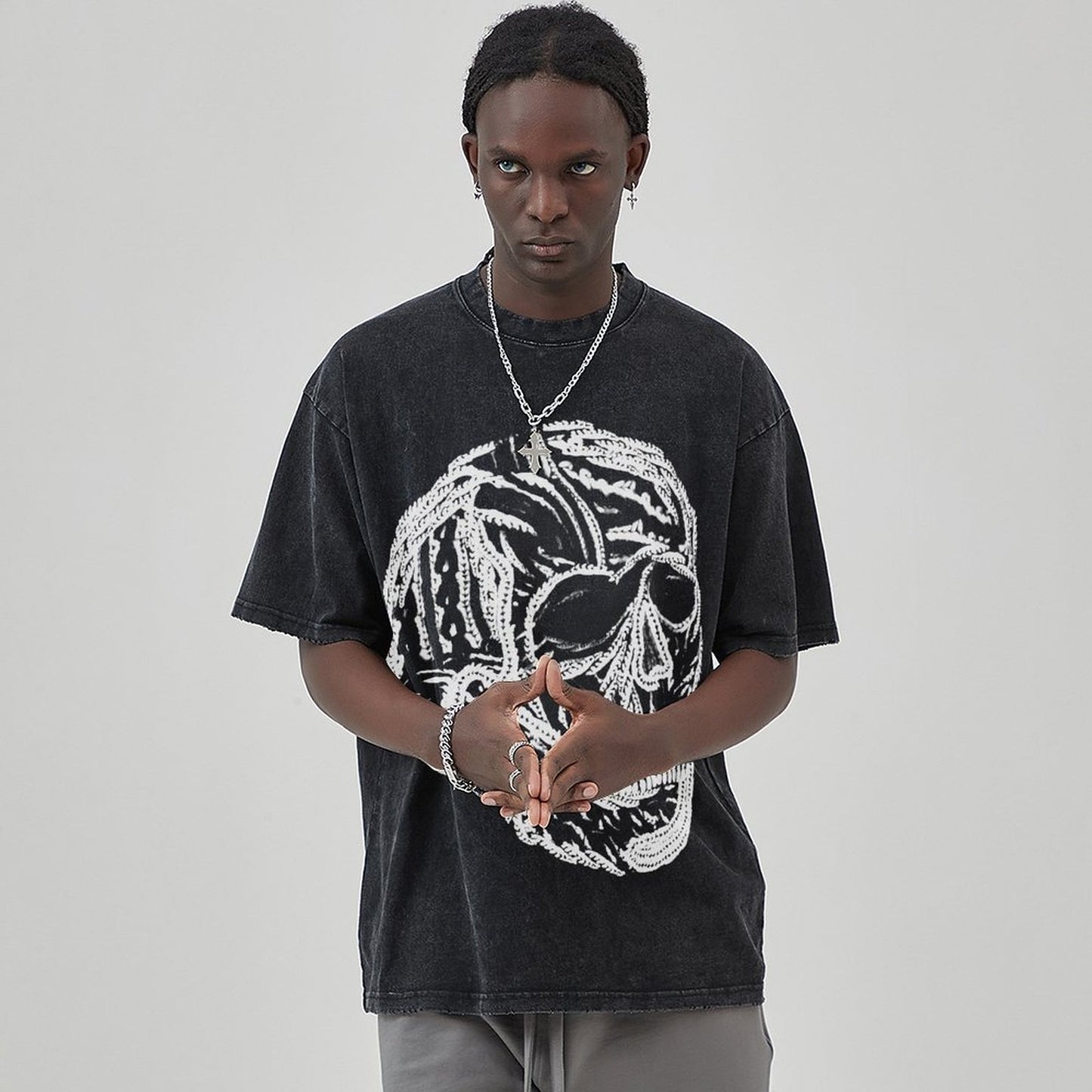 Unisex Vintage Solid Wash T-Shirts 2305101628