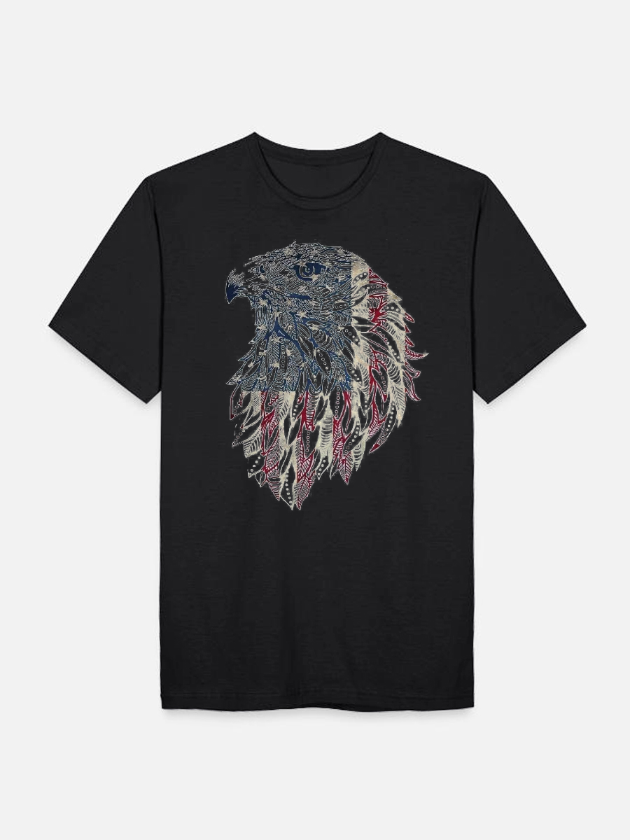 Unisex Round Neck Casual Printed Short Sleeve T-Shirt