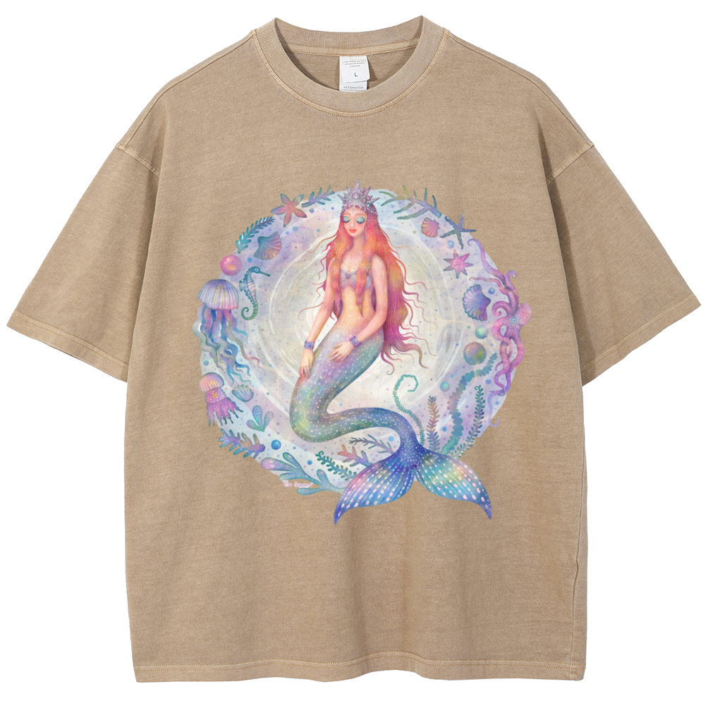 Mens Cotton Wash Solid T-Shirts Oversized Unisex Short Sleeve Streetwear Rap Hip Hop Basic Tee Tops