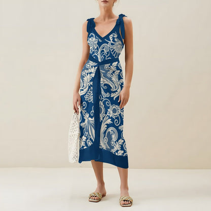 Casual Printed One-Piece Swimsuit And Cover Up 2305102479