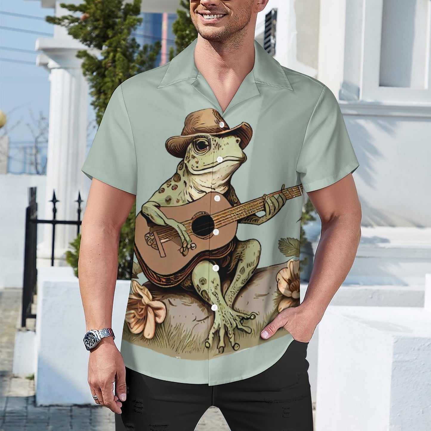 Men Hawaiian Casual Short Sleeve Shirt 2306101830
