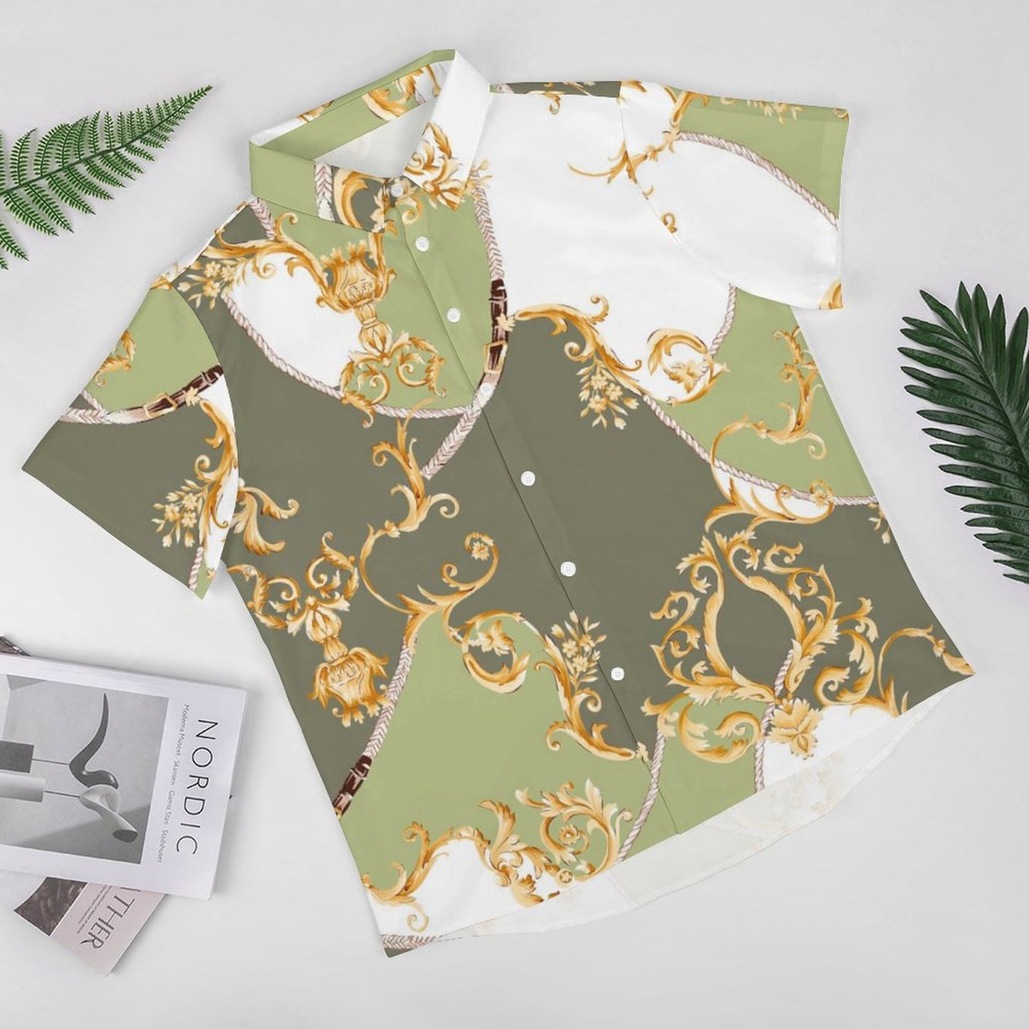 Men's Fashion Casual Printed Short Sleeve Shirts 2306101118