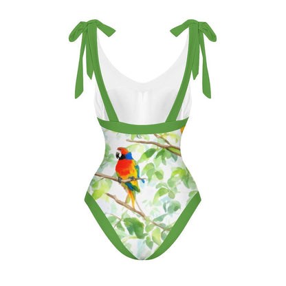 Casual Printed One-Piece Swimsuit And Cover Up 2305102391