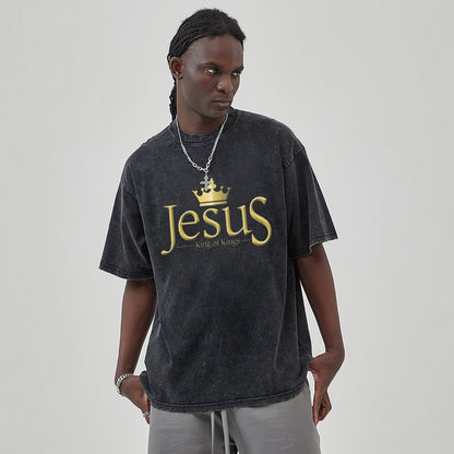 Unisex Vintage Solid Wash T-Shirts 2305103945