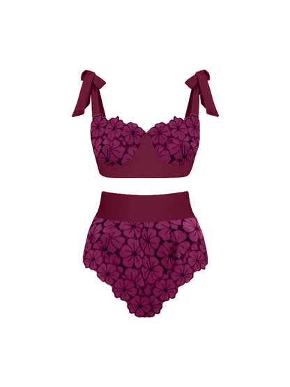 Petal Lace One-Piece Swimsuit