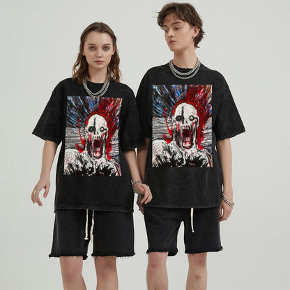Unisex Vintage Solid Wash T-Shirts 2305104084