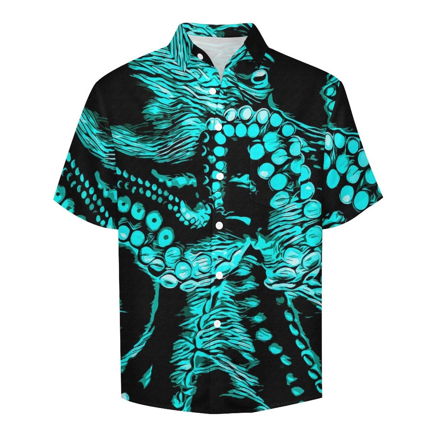 Men's Octopus Painted Print Vacation Hawaiian Shirt 2305106284