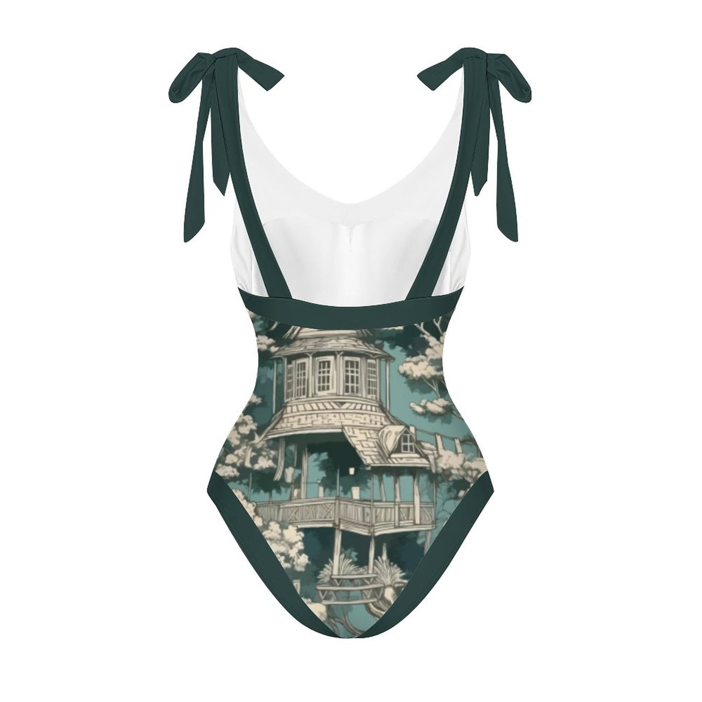 Casual Printed One-Piece Swimsuit And Cover Up 2305102460