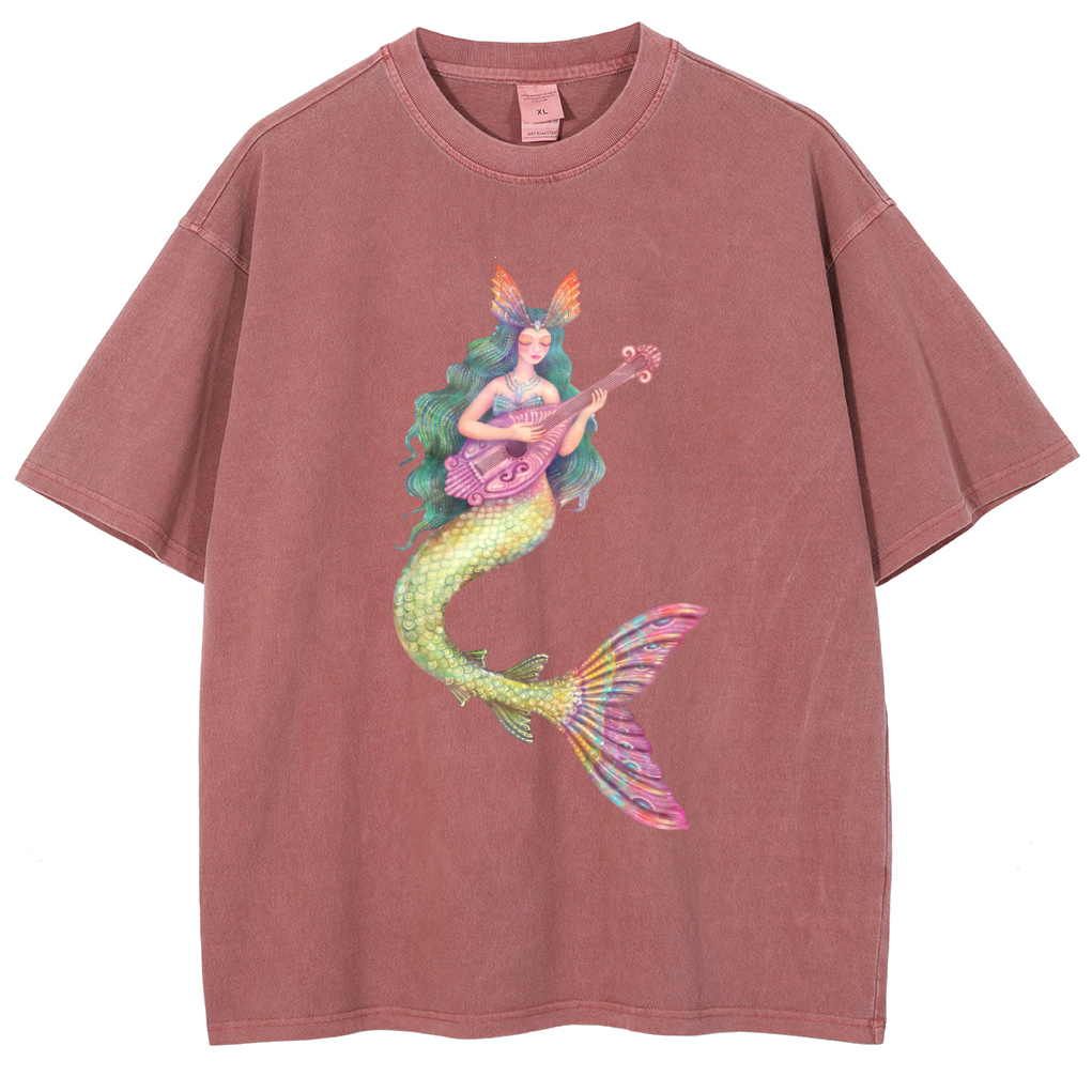 Mens Cotton Wash Solid T-Shirts Oversized Unisex Short Sleeve Streetwear Rap Hip Hop Basic Tee Tops