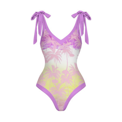 Casual Printed One-Piece Swimsuit And Cover Up 2305102487