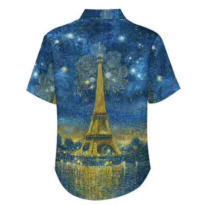 Men's Hawaiian Print Lapel Shirt 2304103199