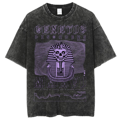 Unisex Vintage Solid Wash T-Shirts 2305101598