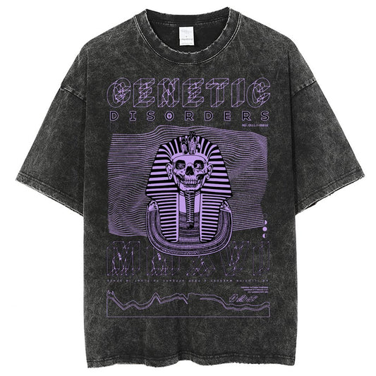 Unisex Vintage Solid Wash T-Shirts 2305101598