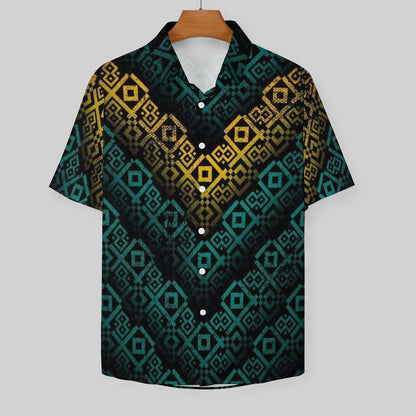Men's Fashion Casual Printed Short Sleeve Shirts 2306102201