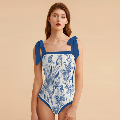 Fashion Printed One Piece Swimsuit And Cover Up 2305105608