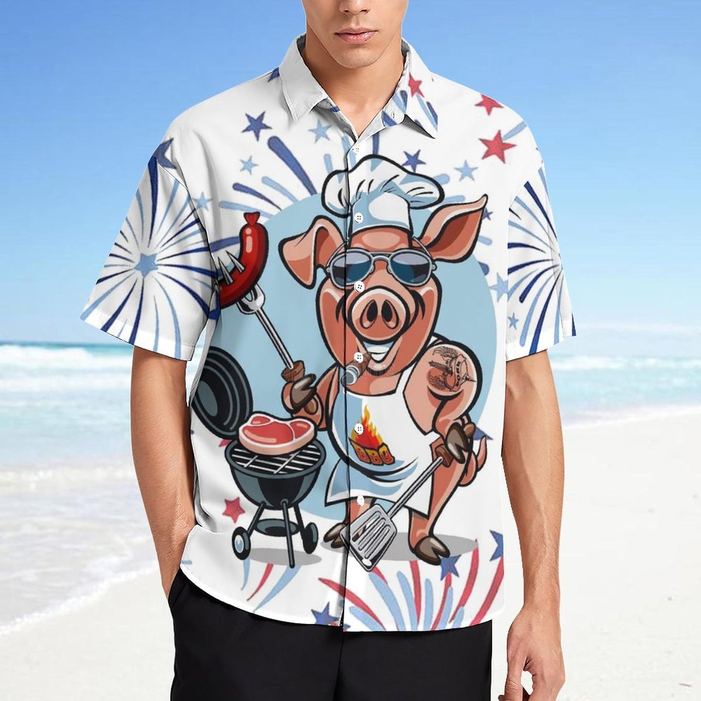 Men's Fashion Casual Printed Short Sleeve Shirts 2306100919