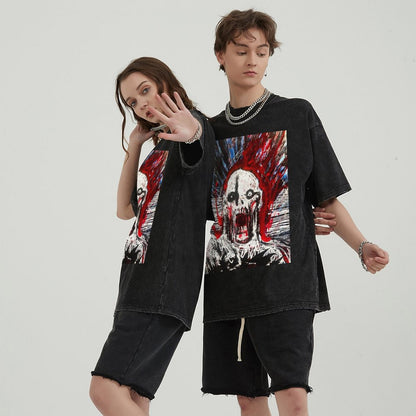 Unisex Vintage Solid Wash T-Shirts 2305104084