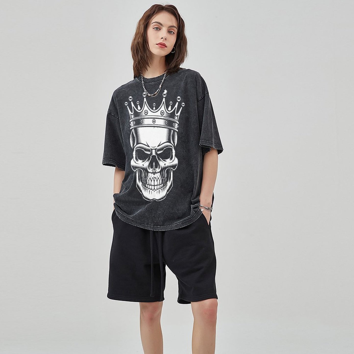 Unisex Vintage Solid Wash T-Shirts 2305101609