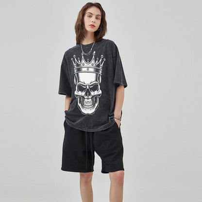 Unisex Vintage Solid Wash T-Shirts 2305101609